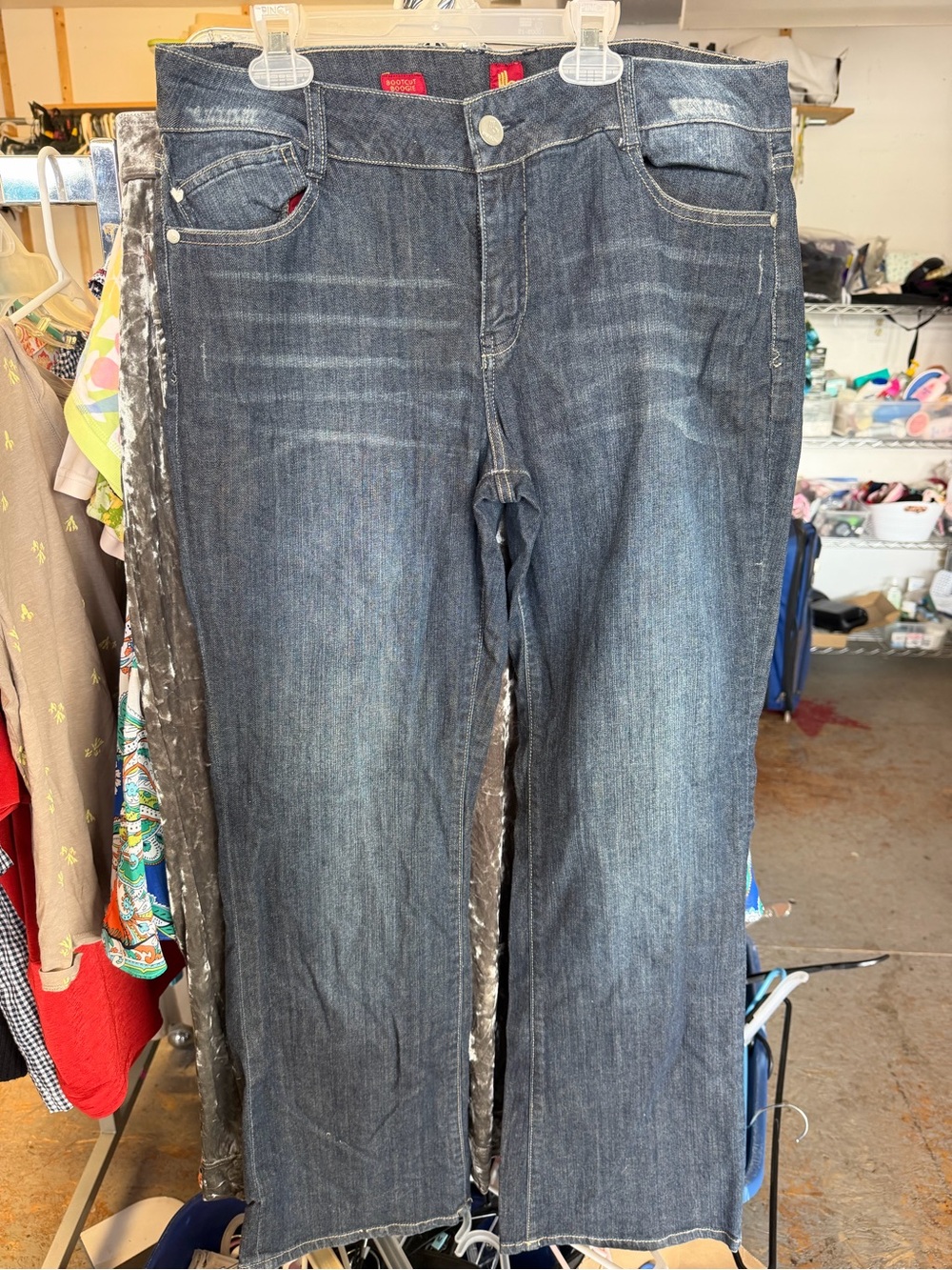Sassoon Ooh La La Bootcut Boogie Womens Jeans Size 14 Dark Wash Y2K